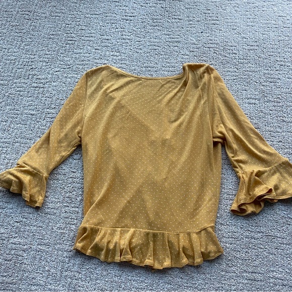 Urban Outfitters yellow polka dot top - Picture 4 of 4